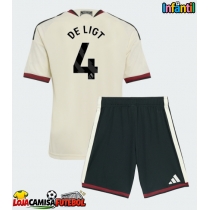 Camisa de Futebol Manchester United Matthijs de Ligt #4 Equipamento Alternativo Infantil 2026-27 Manga Curta (+ Calças curtas)